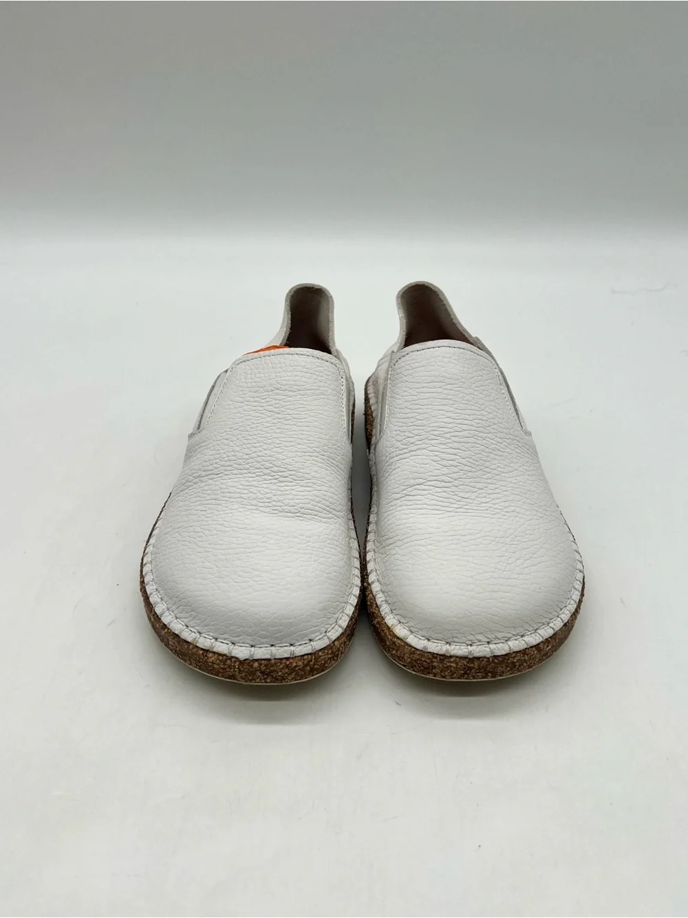 Birkenstock Callan Women’s Sz 6 N White Leather Slip On Casual Comfort Shoes